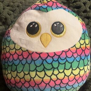Squishmallows Rainbow Scale Owl Plush - Multicolor